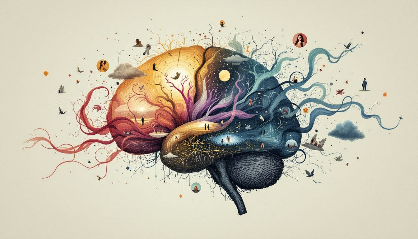 A visual representation of mood dependent memory effects.