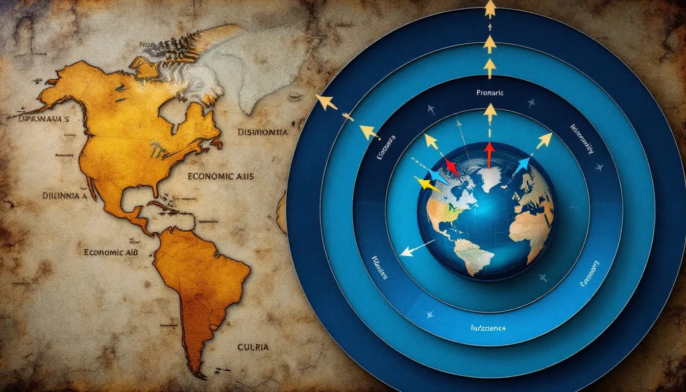 An infographic illustrating the practical applications of spheres of influence in foreign policy.