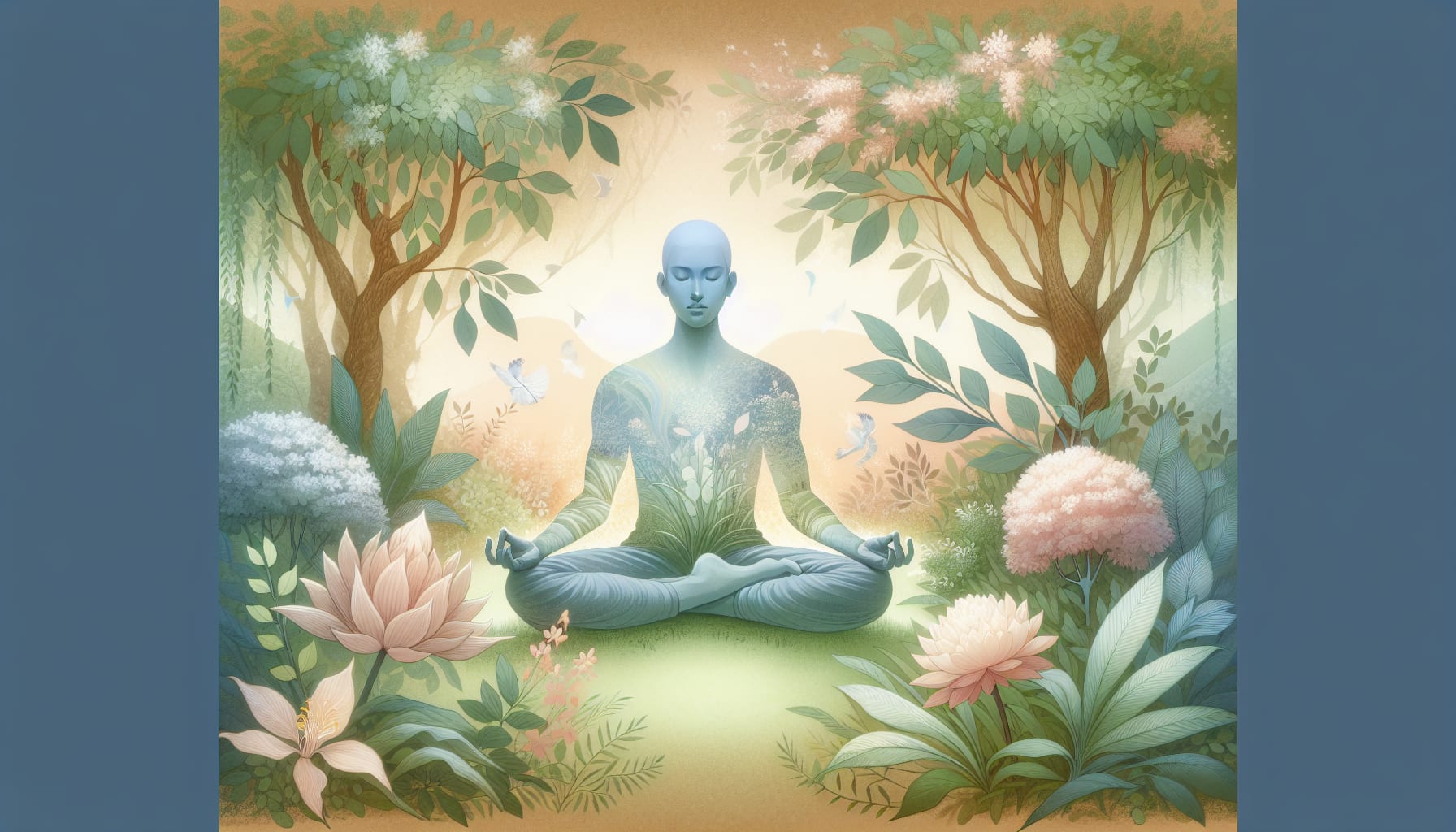 A person practicing mindfulness through meditation, a coping mechanism for hyperfixation