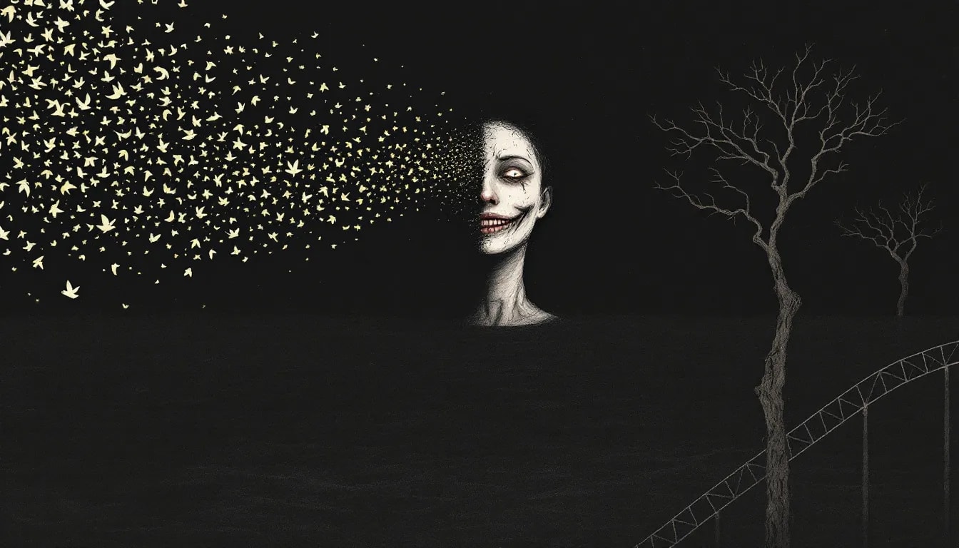 A visual summary of the symptoms of bipolar depression.