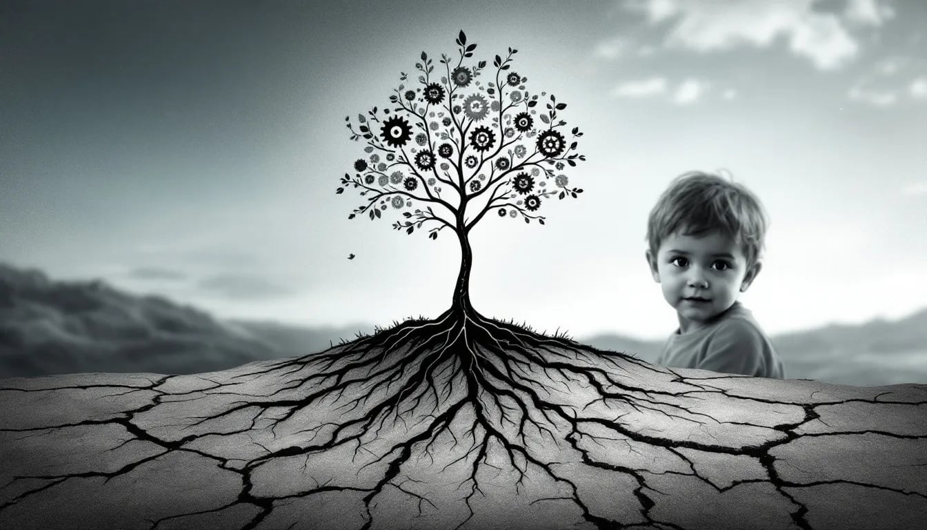 An illustration of resilience building against childhood trauma.