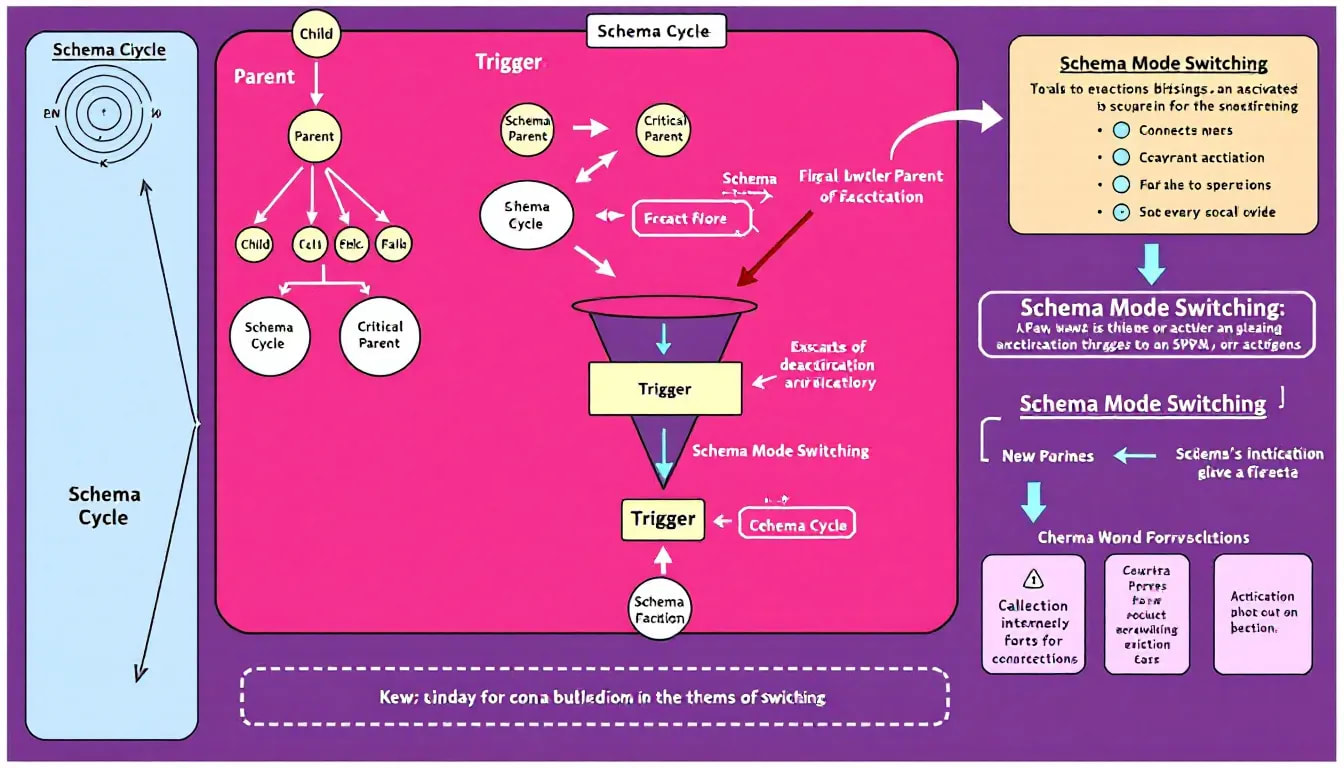 An illustration depicting the practical applications of schema therapy in various therapeutic settings.
