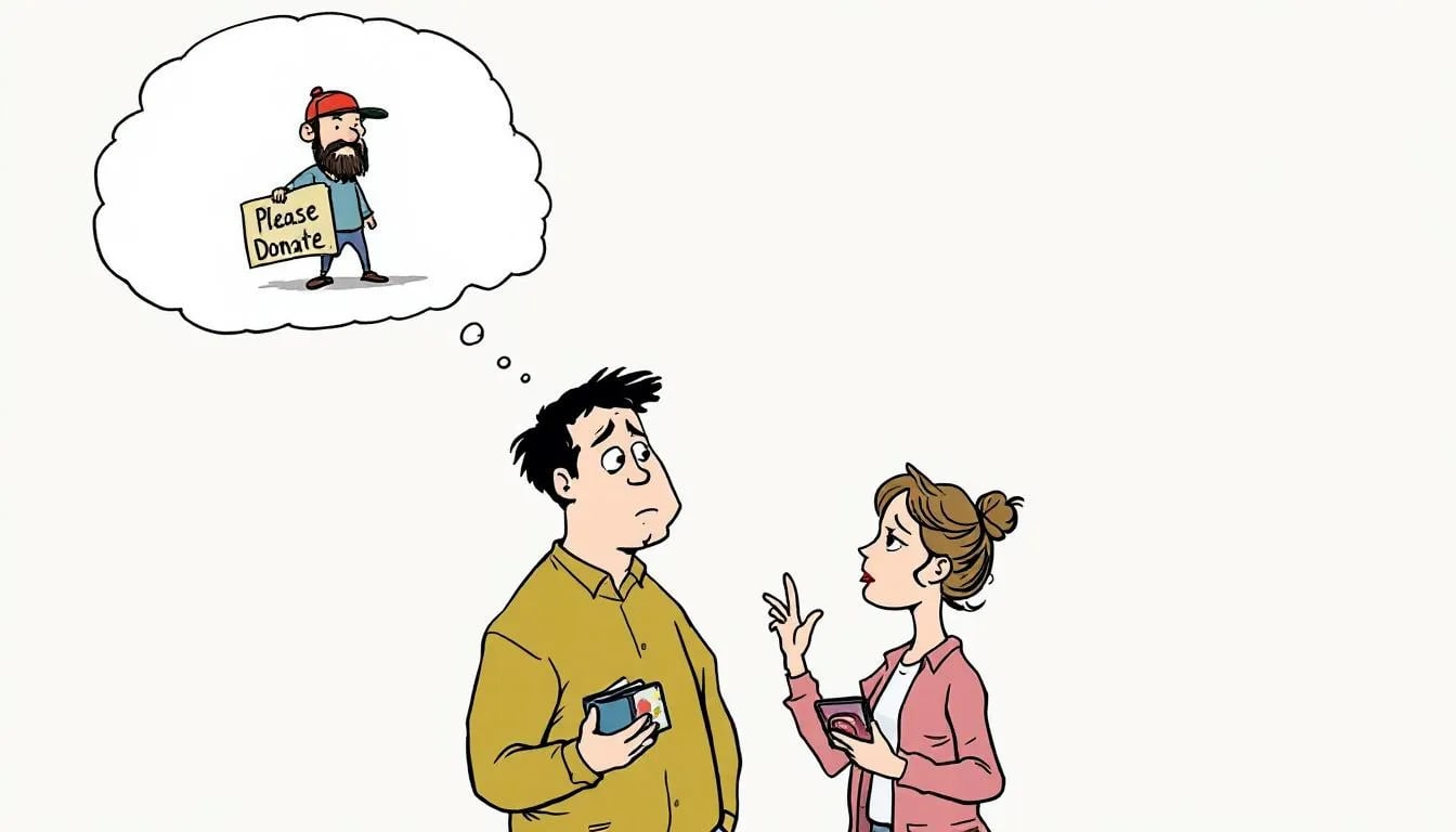 A diagram illustrating the impact of dry begging on relationships.