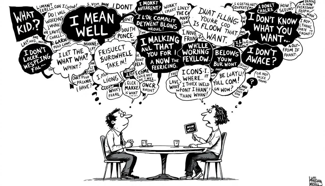 An image depicting the importance of direct communication in relationships.