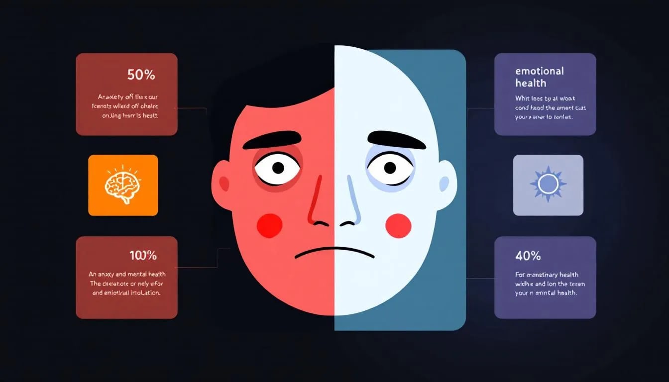 A person experiencing extreme mood swings, depicted through contrasting facial expressions.