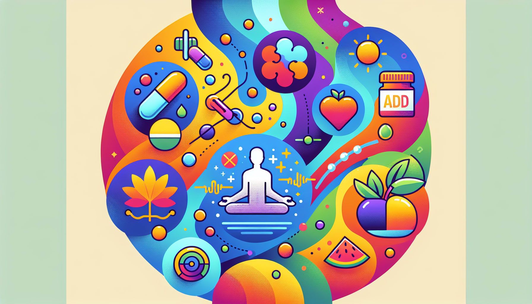 An illustration showing various treatment options for Inattentive ADHD.