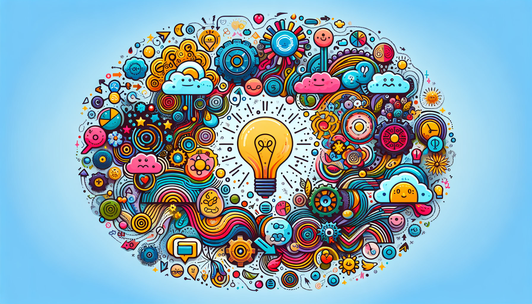 An illustration depicting various cognitive behavioral therapy techniques.