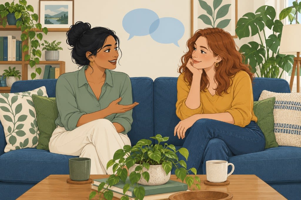 Illustration of direct communication in a healthy relationship and needing therapist san francisco