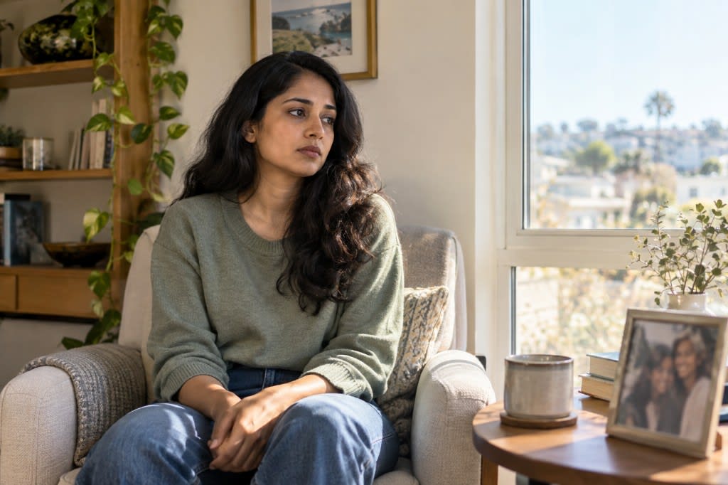 Woman reflecting on conflicting feelings about her relationship.
