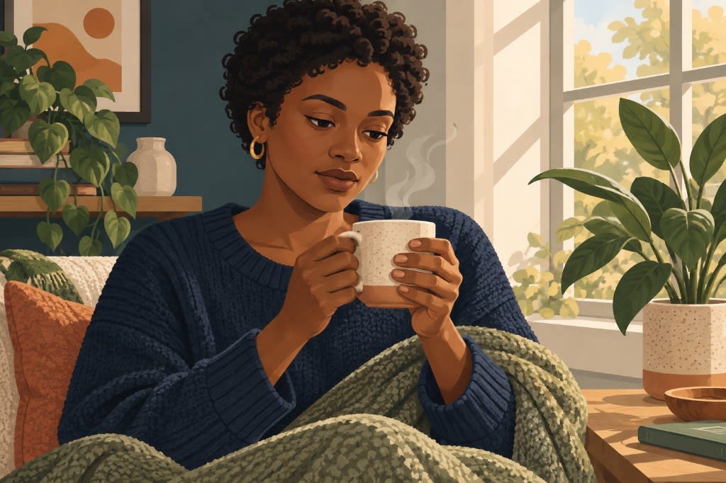 Savoring a small experience during anhedonia, noticing warmth from a mug even at 2 out of 10