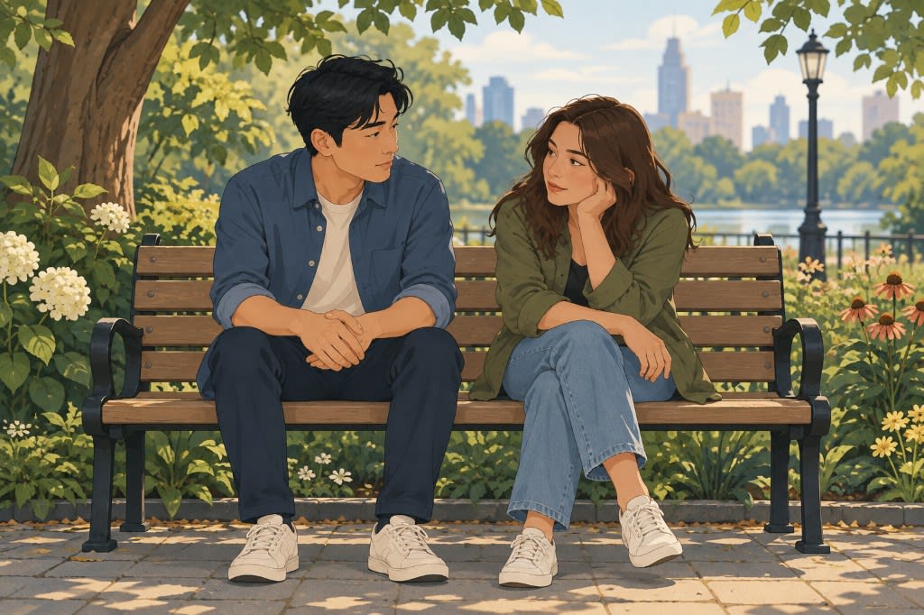 Two individuals sit quietly on a bench, embodying a calm atmosphere that reflects a moment of stillness often associated with mental health conditions like major depressive disorder. Their silence may suggest a shared experience of emotional blunting or anhedonia symptoms, where the ability to experience pleasure is diminished.