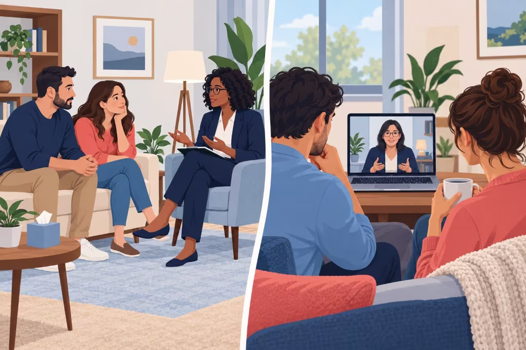 Best Practices for Couples Therapy: In-Person Versus Online