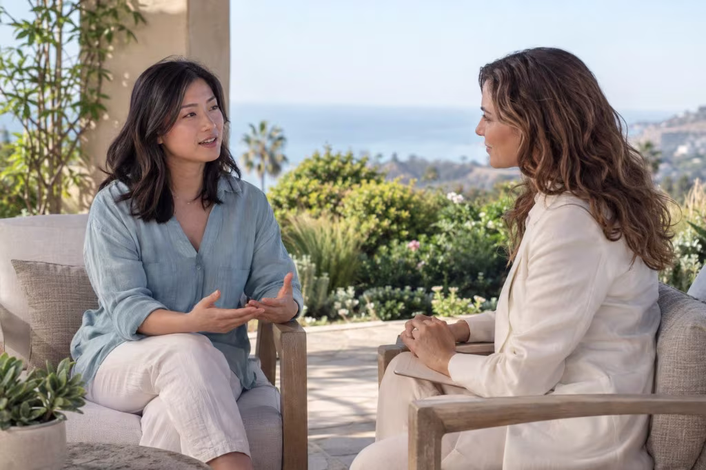 Burnout retreats: a complete guide to real recovery in an outdoor therapy conversation overlooking the coast
