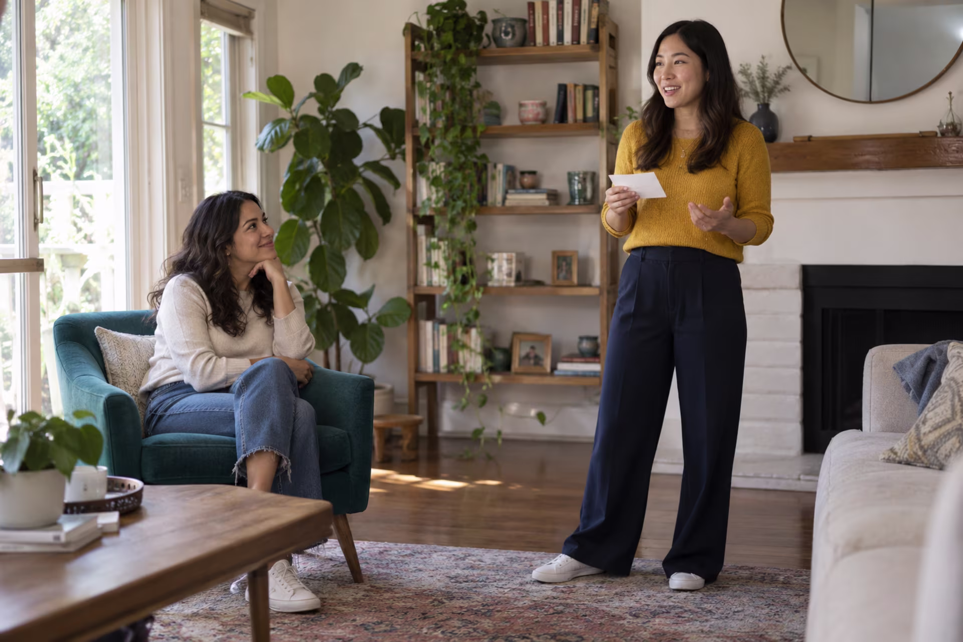 Practice public speaking out loud at home with a friend to build confidence