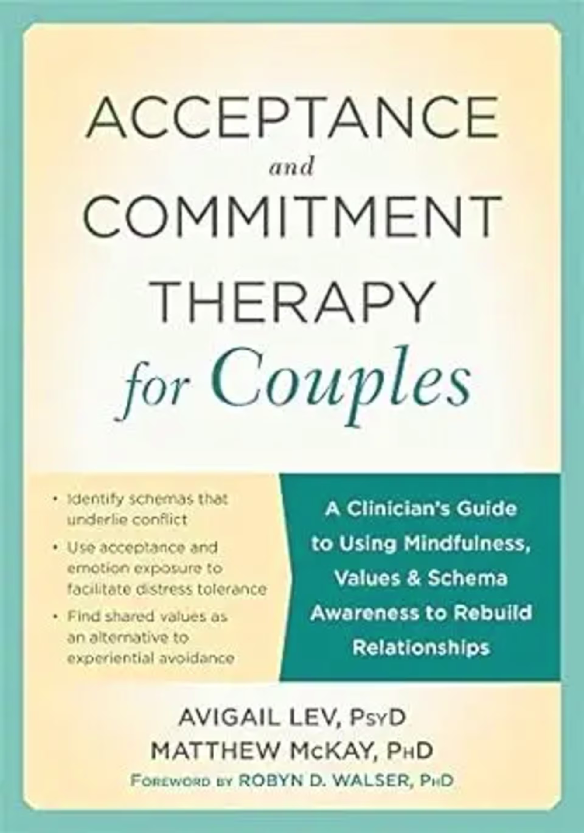 Acceptance and Commitment Therapy for Couples book cover by therapists at Bay Area CBT Center — premarital counseling San Francisco, CA near me