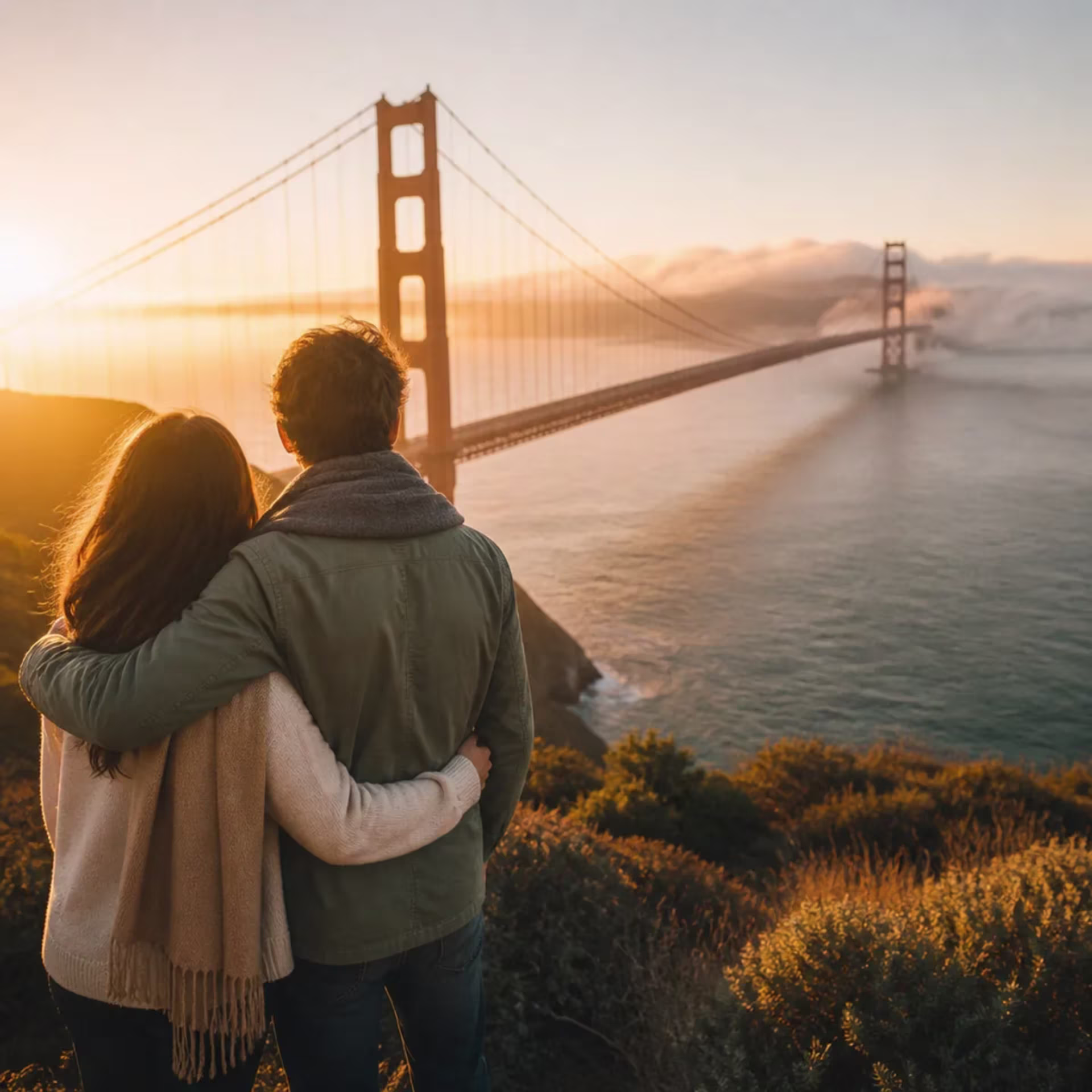 Couple at a San Francisco overlook after starting sex therapy — sex therapy in San Francisco near me