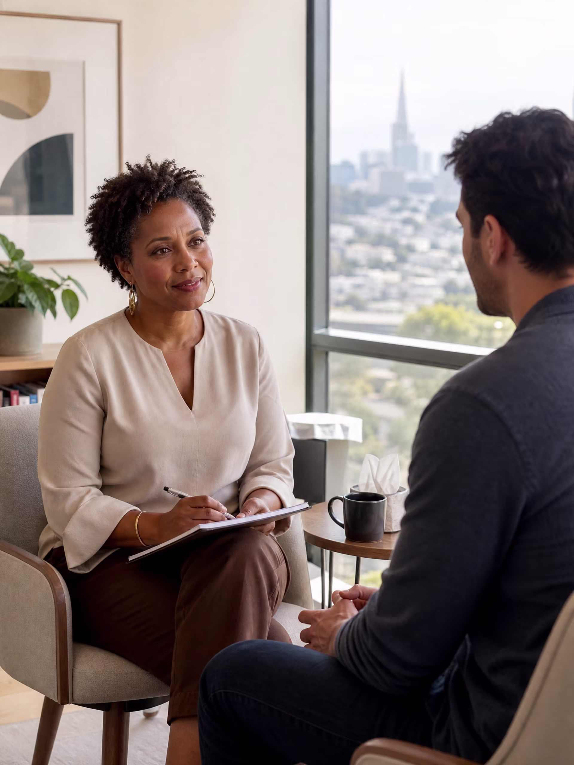 San Francisco bipolar disorder therapist with client near me in San Francisco, CA