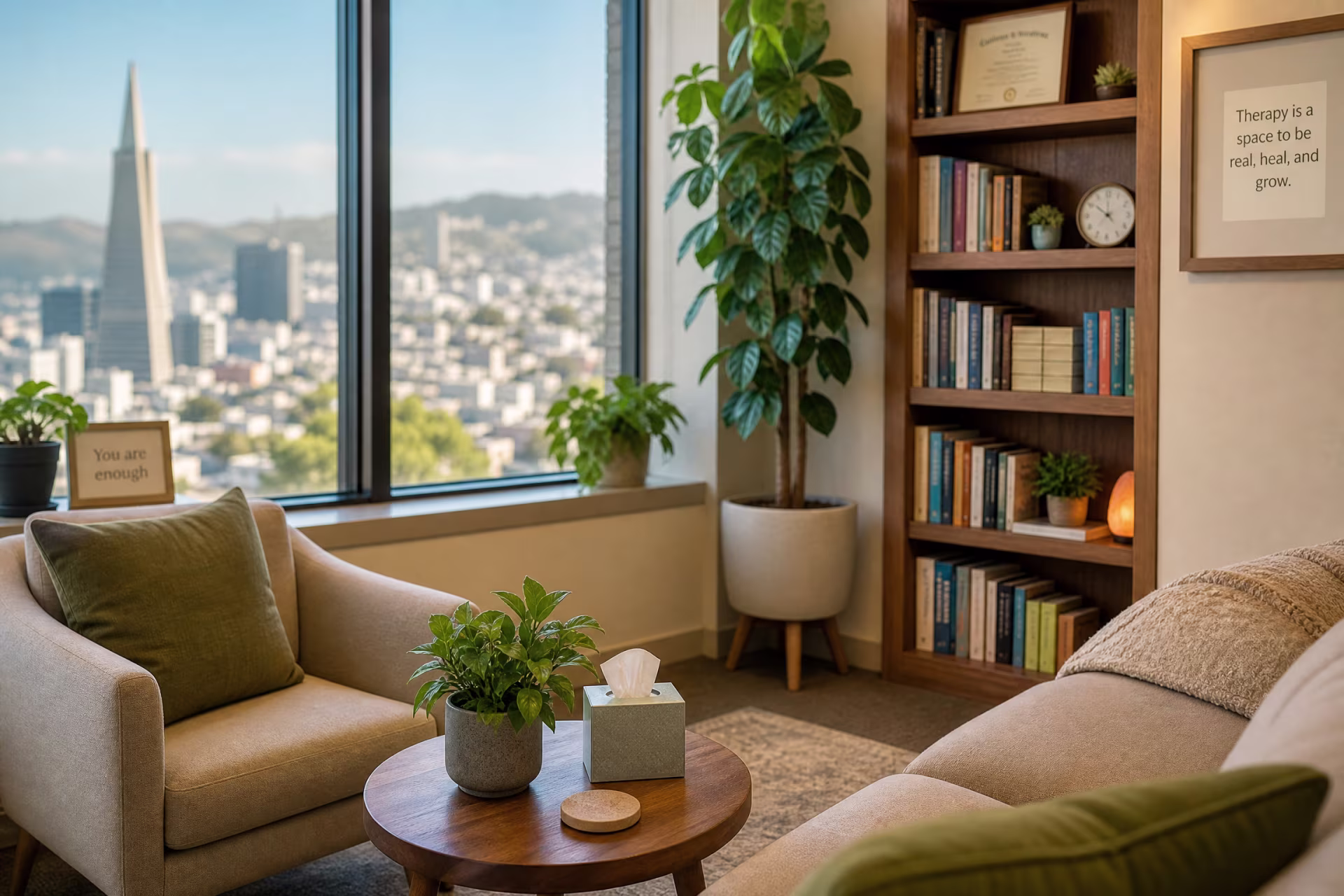 Welcoming therapy office at Bay Area CBT Center in San Francisco near me in San Francisco, CA