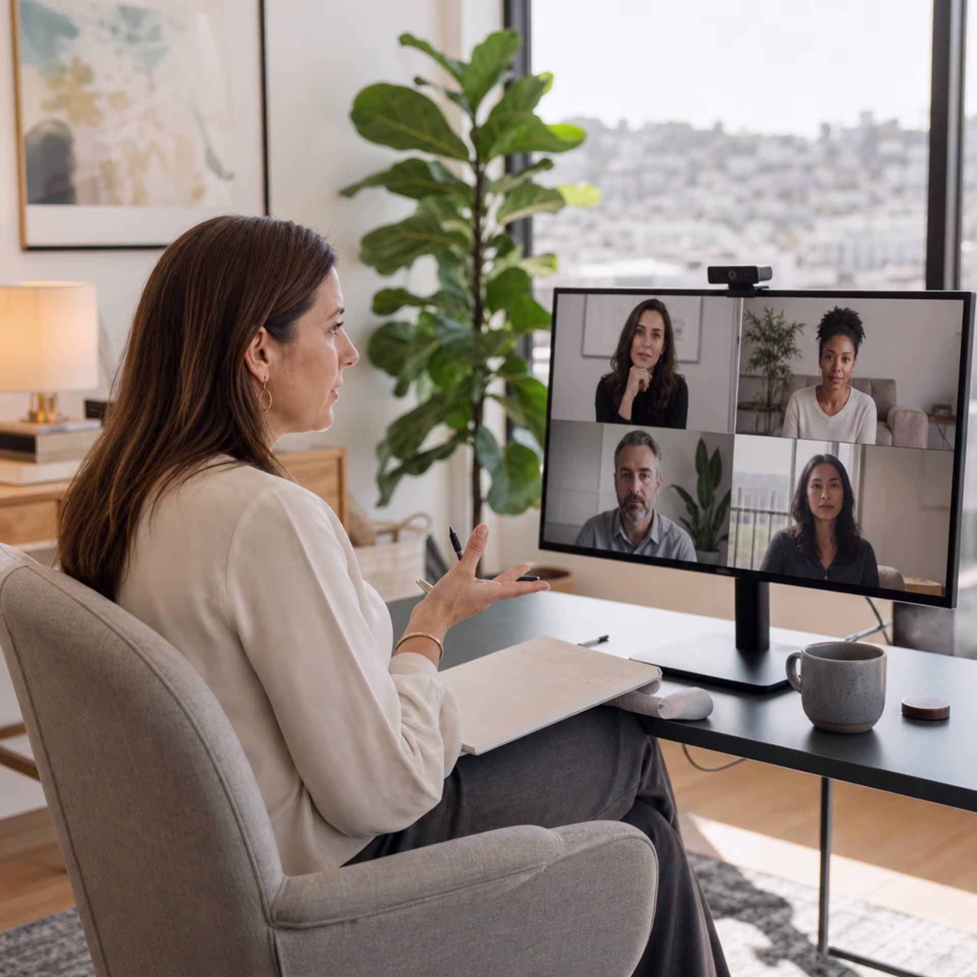 San Francisco Virtual IOP therapist facilitating online intensive care