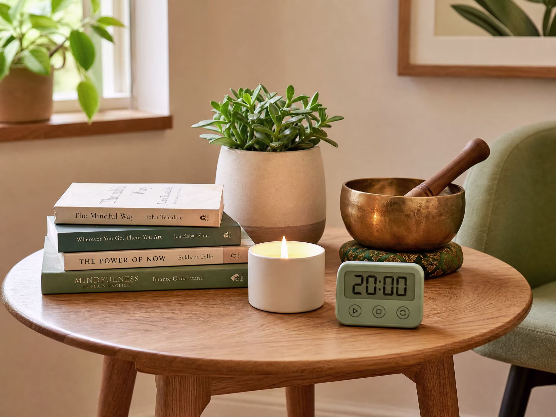 Peaceful mindfulness therapy space with meditation cushions near me in San Francisco, CA
