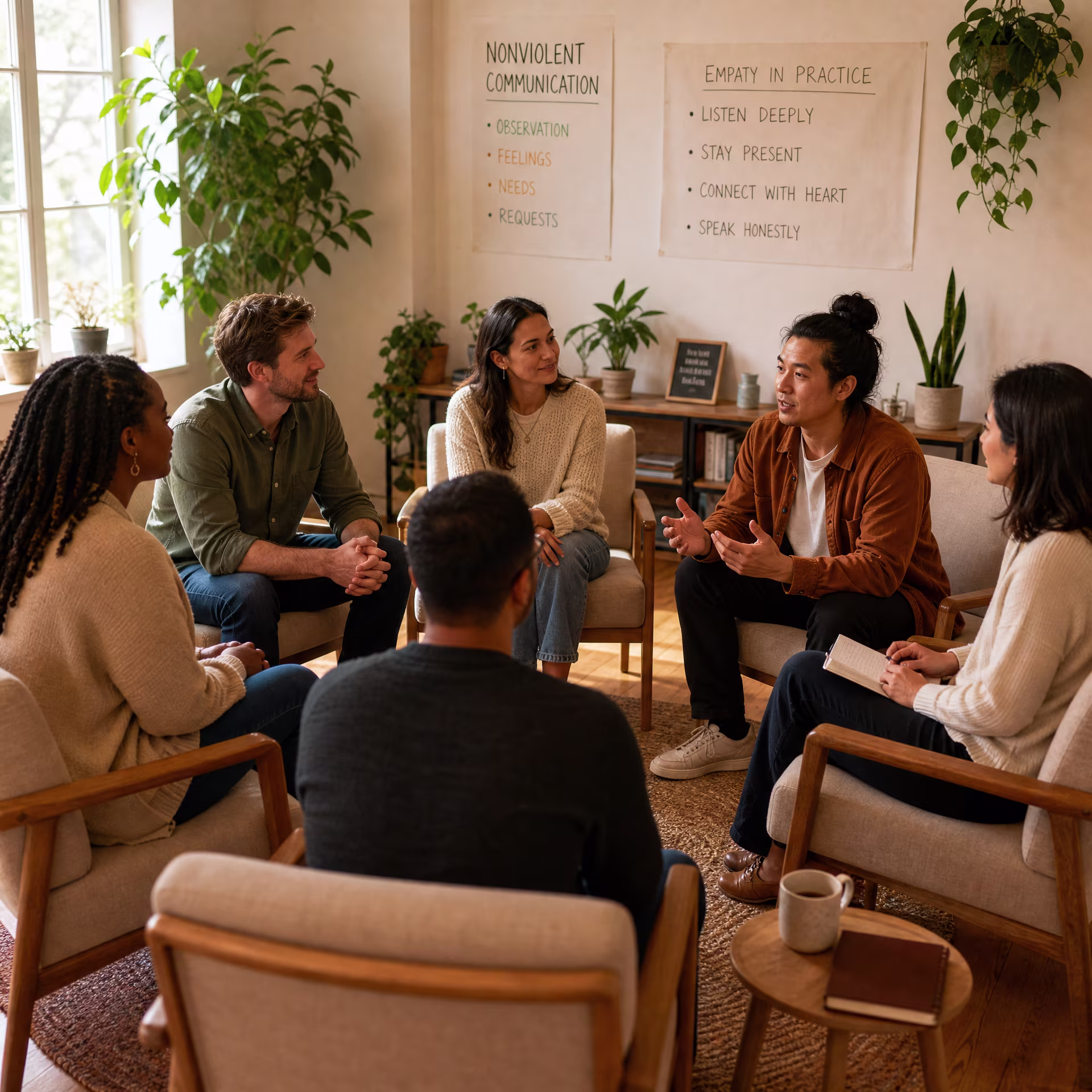NVC workshop group practicing communication skills in San Francisco near me in San Francisco, CA