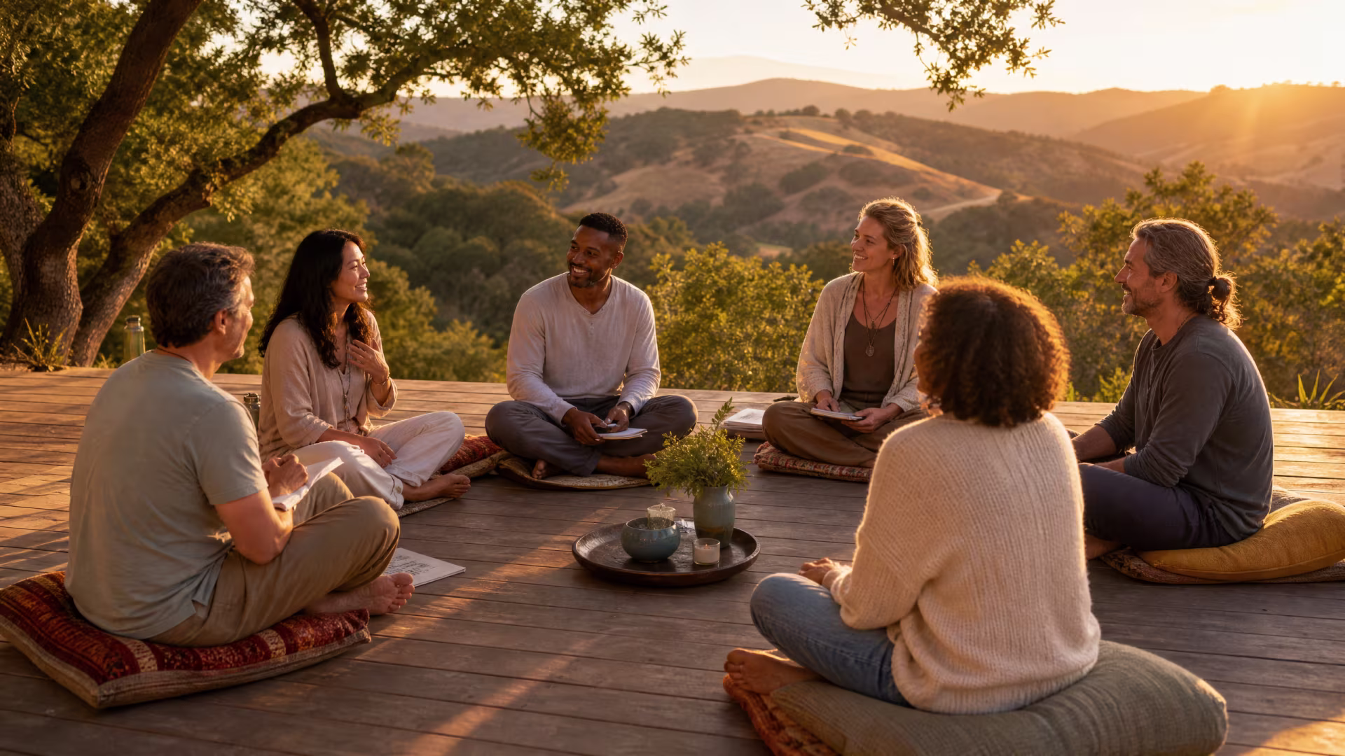 NVC retreat with group of participants practicing communication exercises outdoors near me in San Francisco, CA