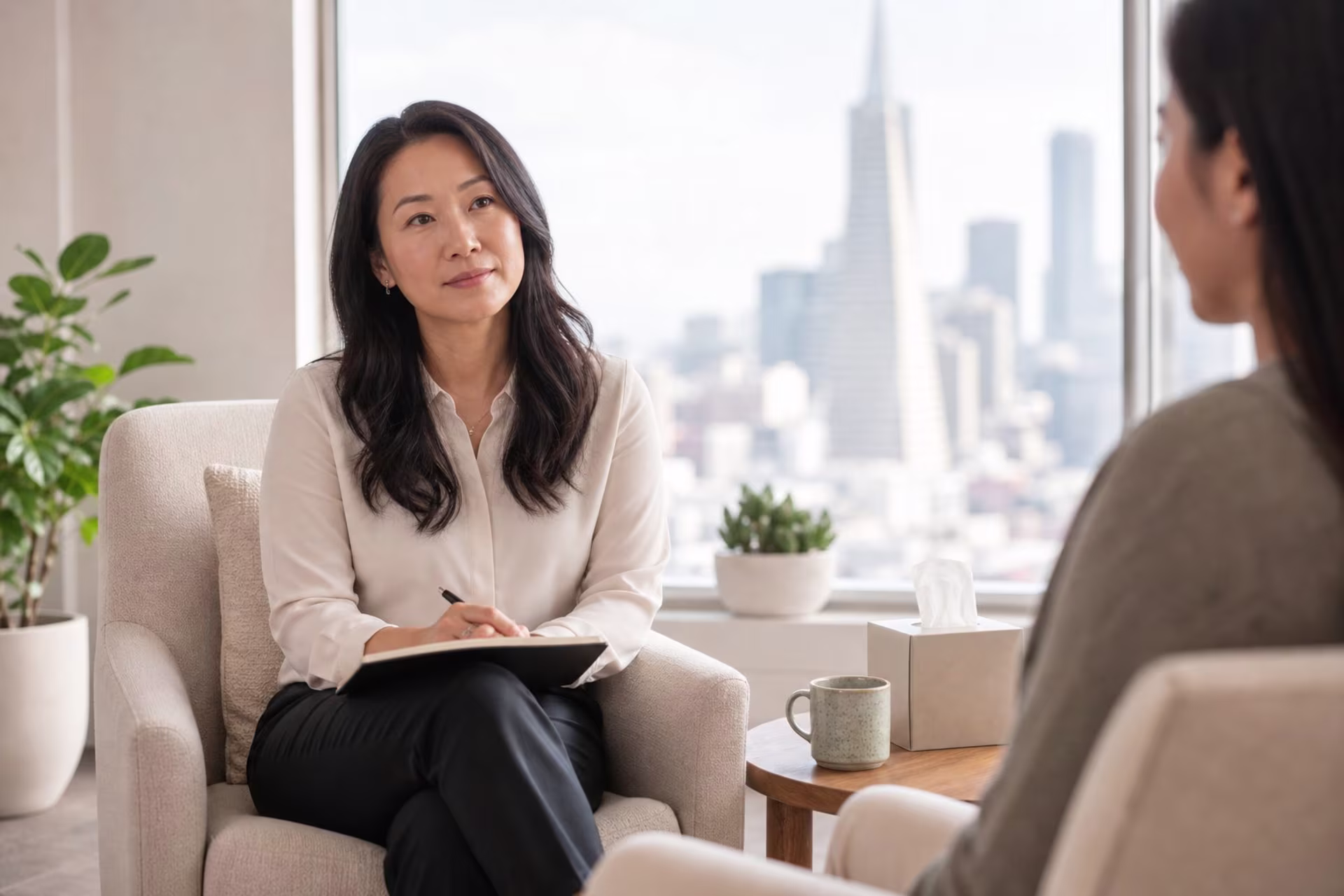 San Francisco trauma therapist with client