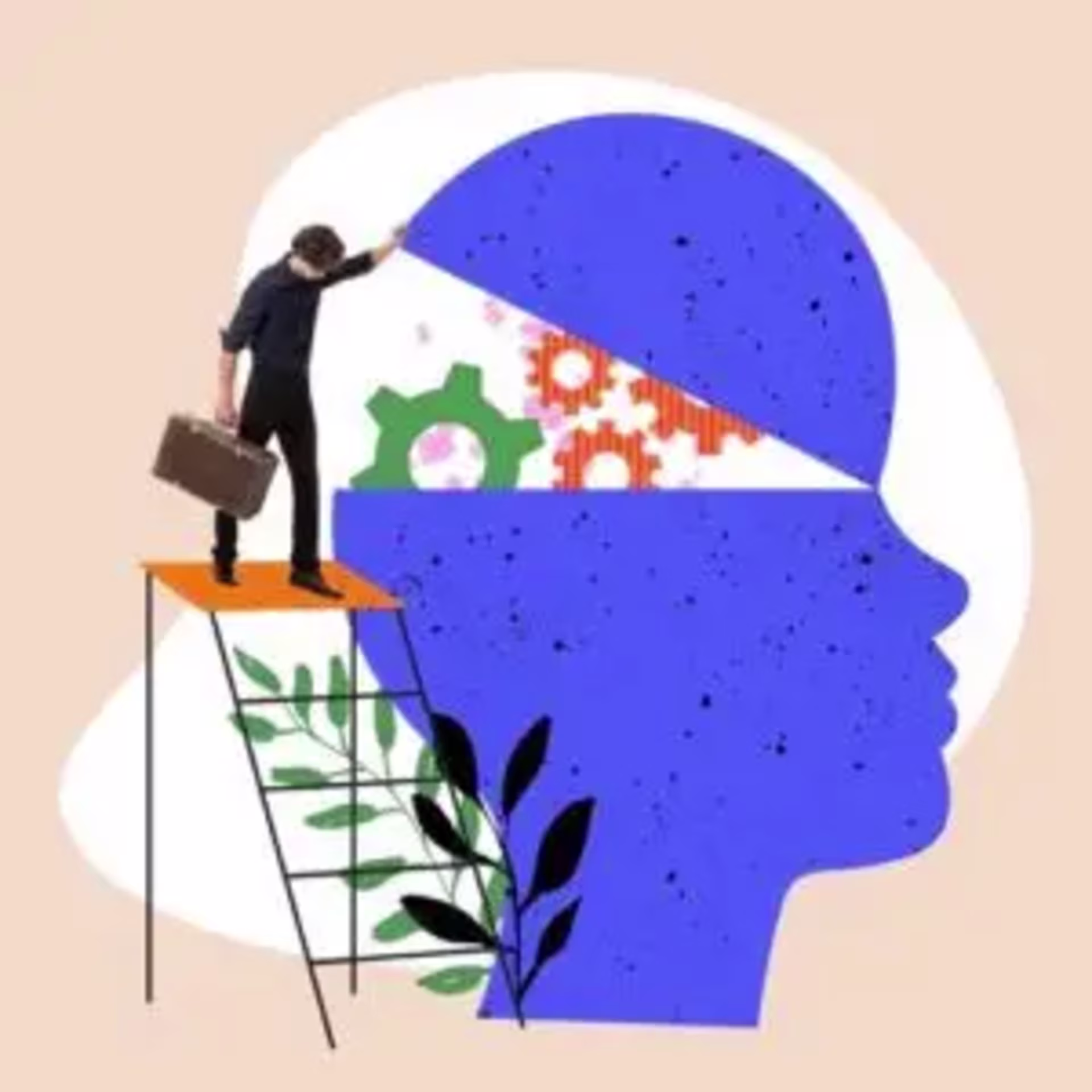 A person practicing mindfulness technique to stop rumination