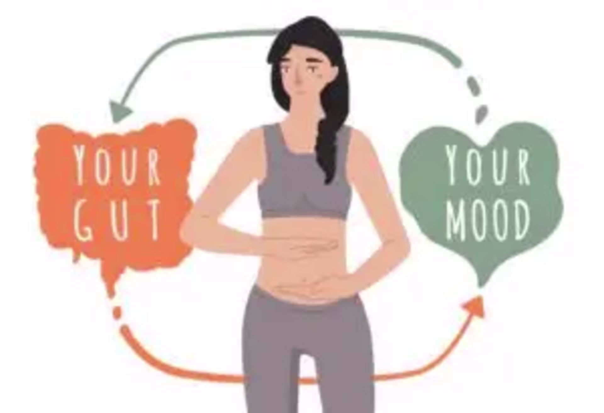 A person taking probiotics to improve gut health