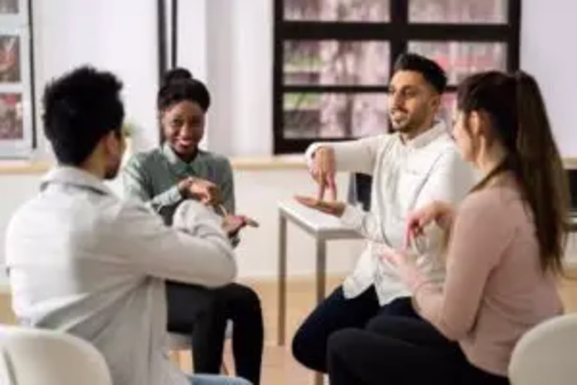 a person overcoming the fawn response with support.