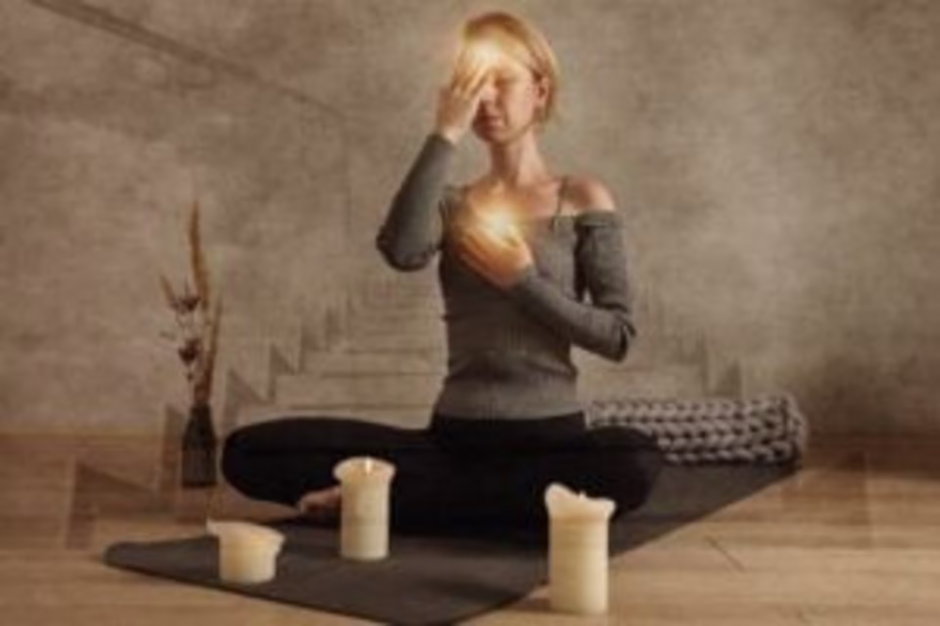 Illustration of person embracing oneself with self-compassion
