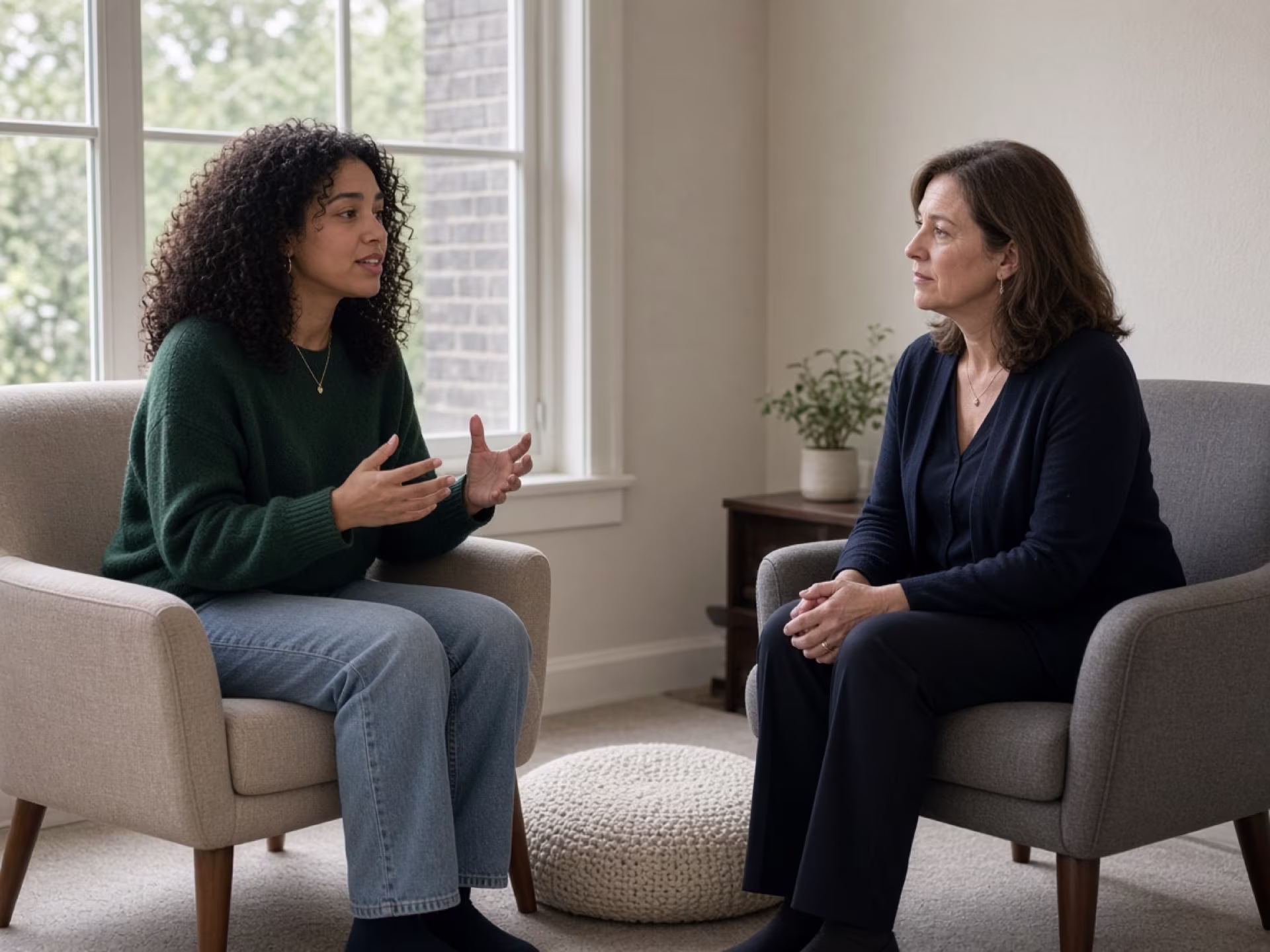 Individual grief therapy session