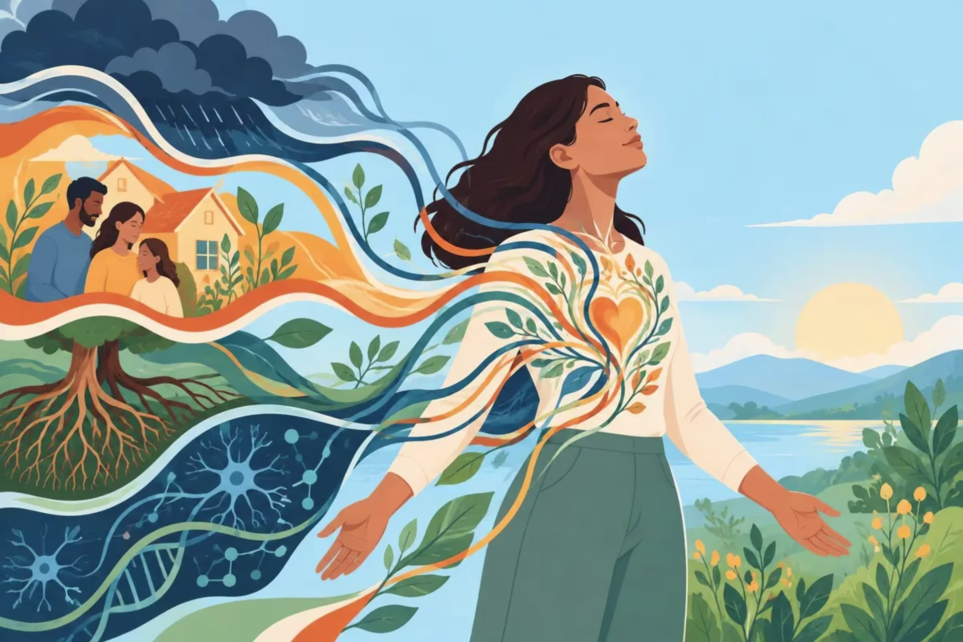 Illustration of interacting personal history, stress, and biological vulnerability in generalized anxiety disorder.