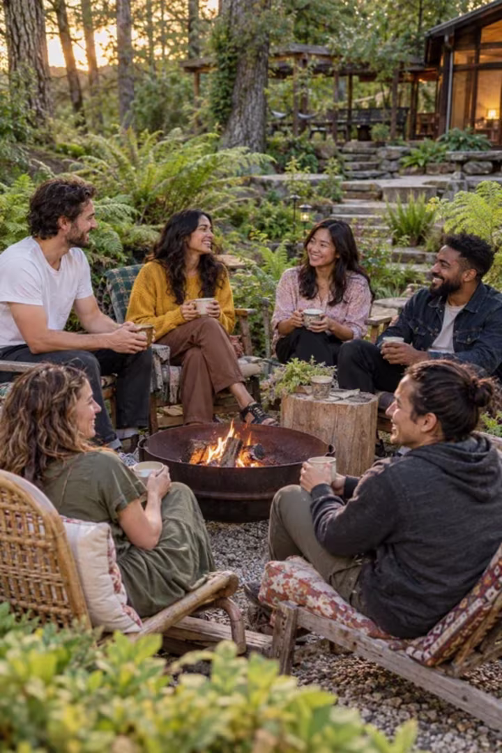 Retreat community scene (set 10 3 bottom left)