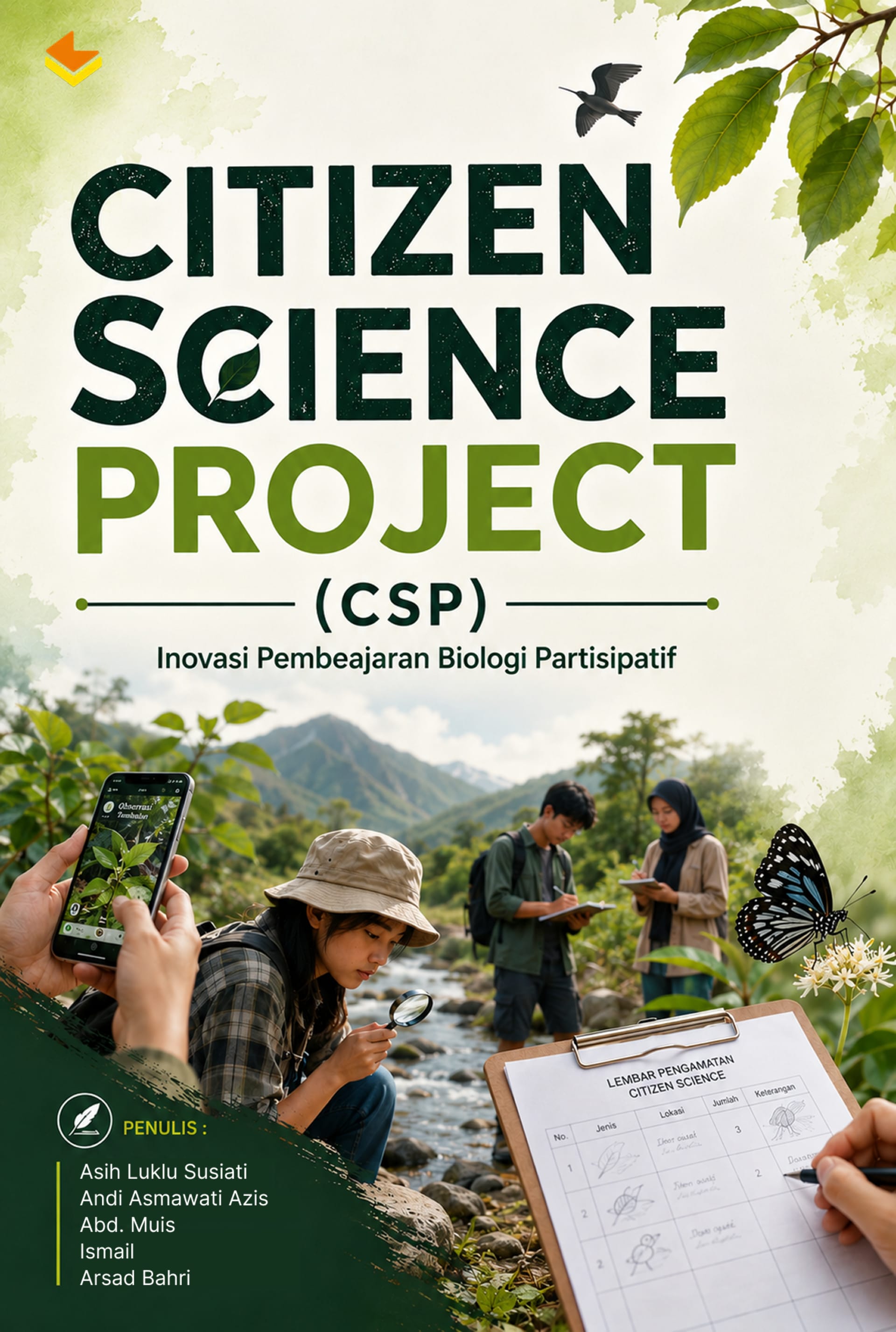 Cover buku Citizen Science Project (CSP): Inovasi Pembelajaran Biologi Partisipatif