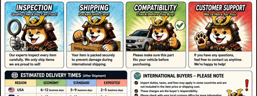 SHIBA-SHOGUN Inspection Shipping Compatibility