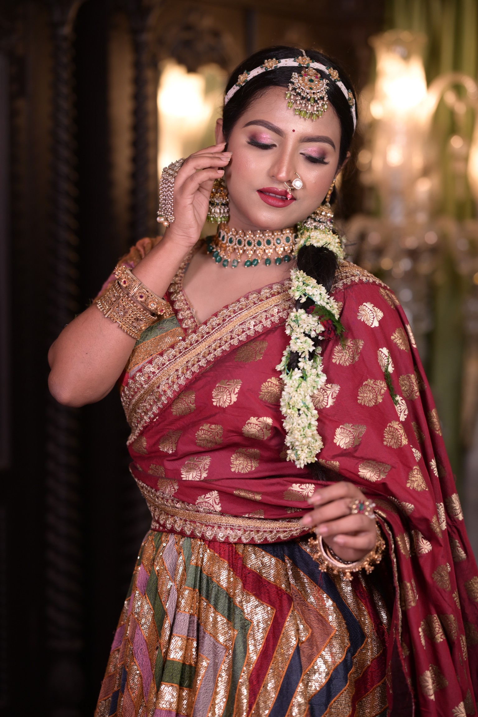 Indian bridal makeup artist for traditional wedding look