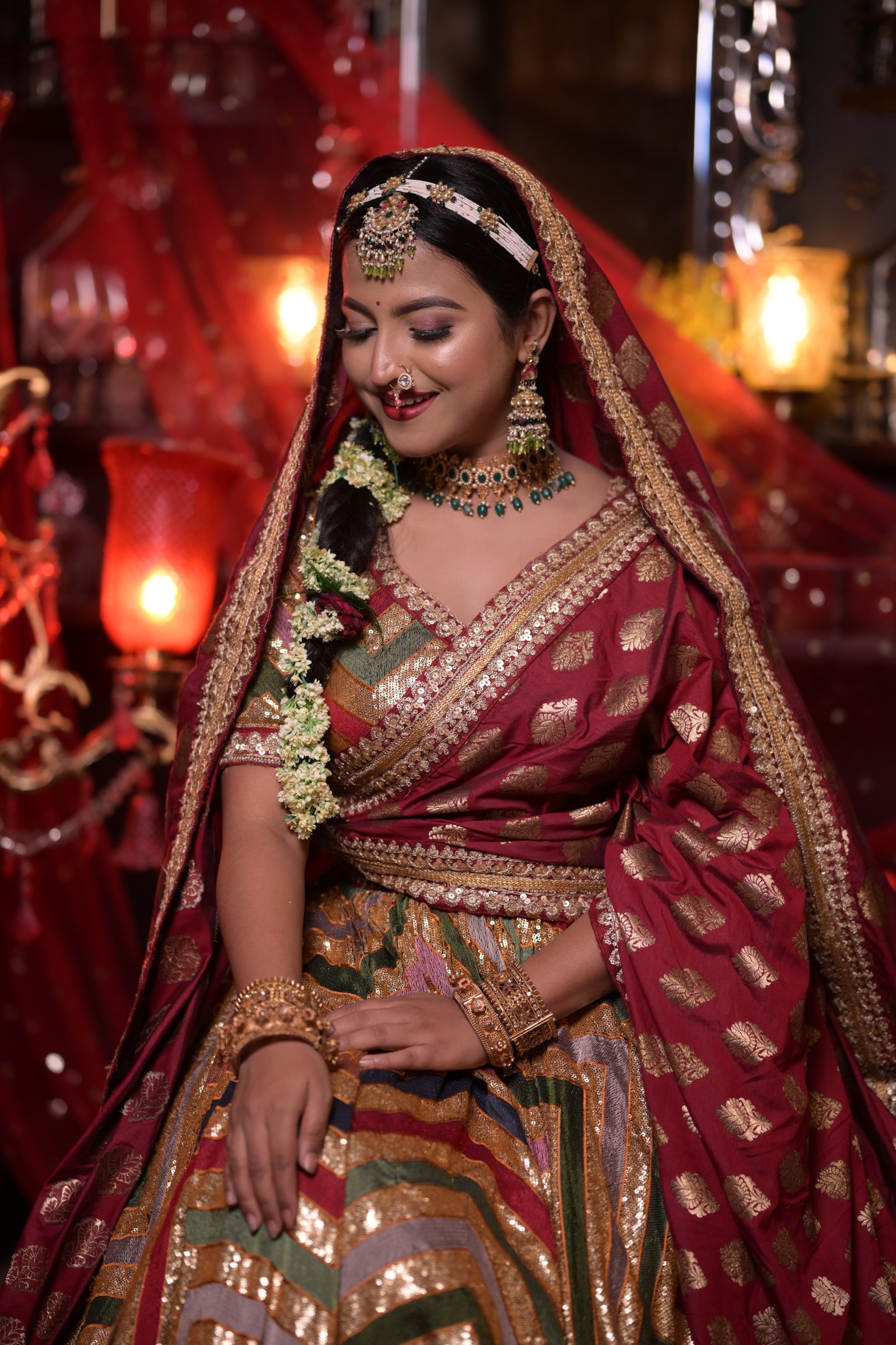 Best bridal makeup and hair styling for Indian weddings.