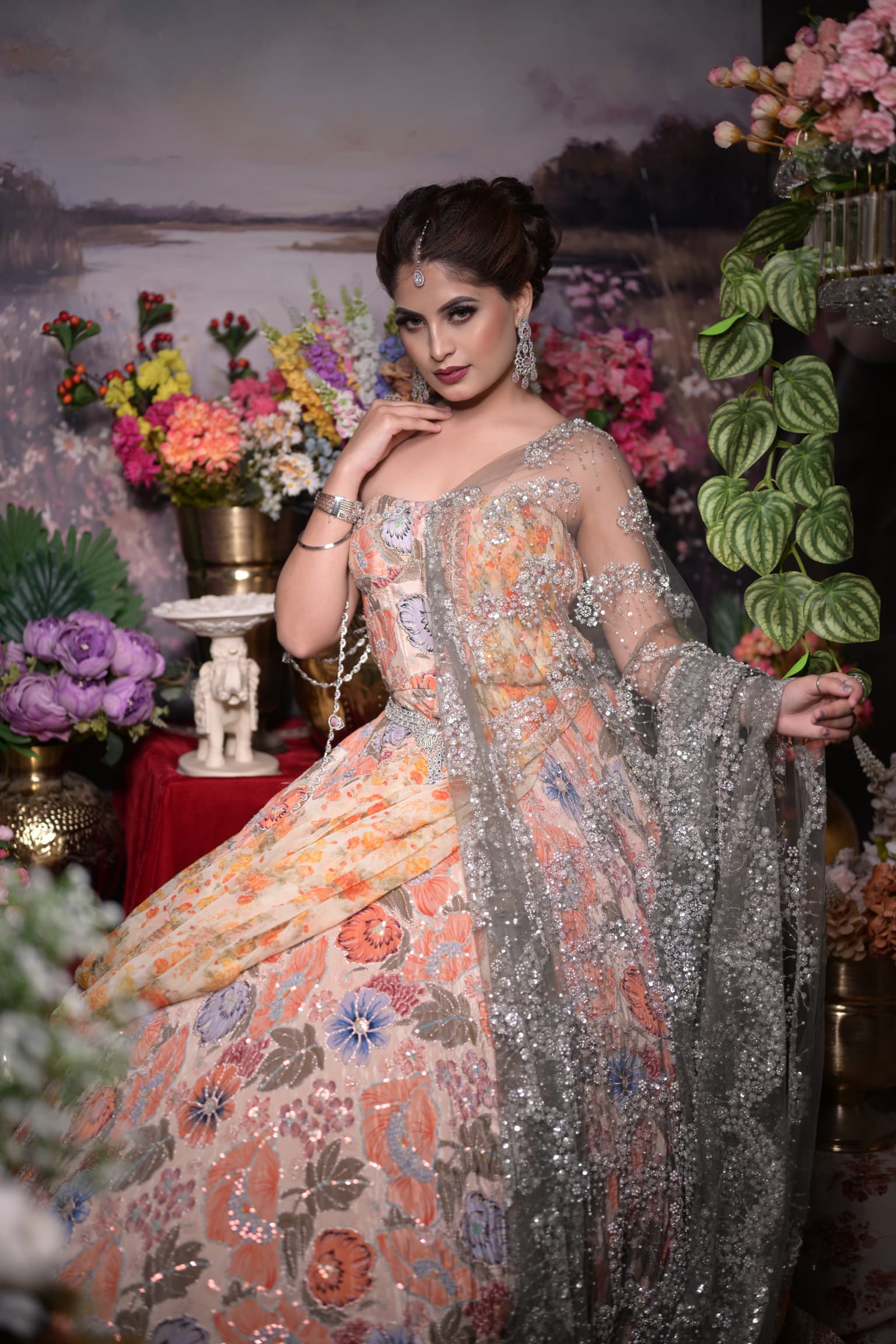 Indian bridal makeup service for wedding event styling