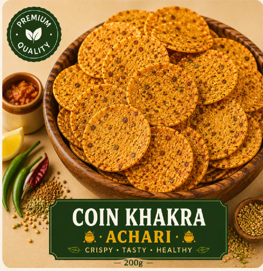 Achari Coin Khakra 200g pack