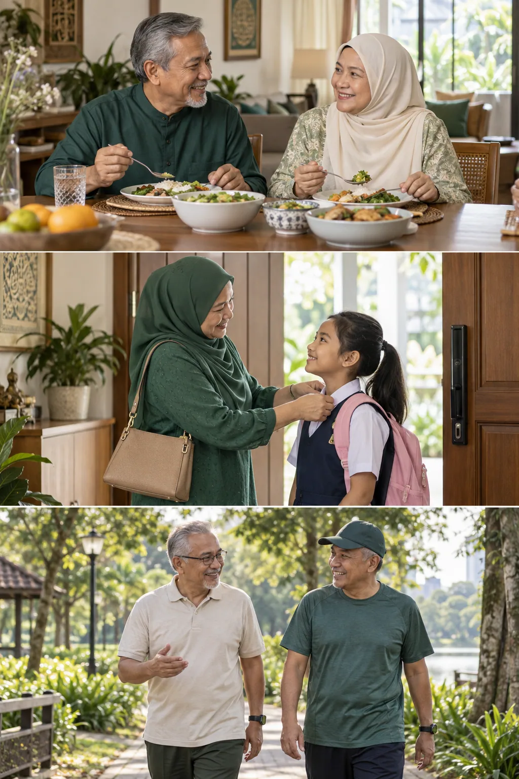 Ilustrasi kehidupan harian orang dewasa