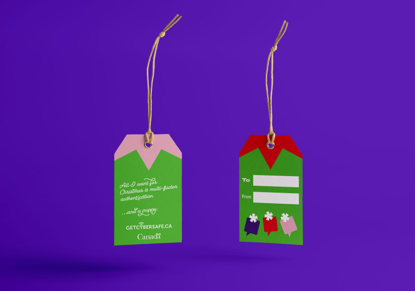 Get Cyber Safe branded Christmas gift tags