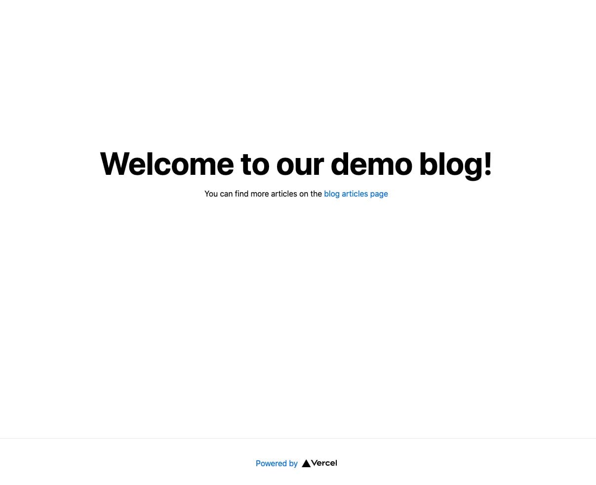 Next.hs home page running on the local development server