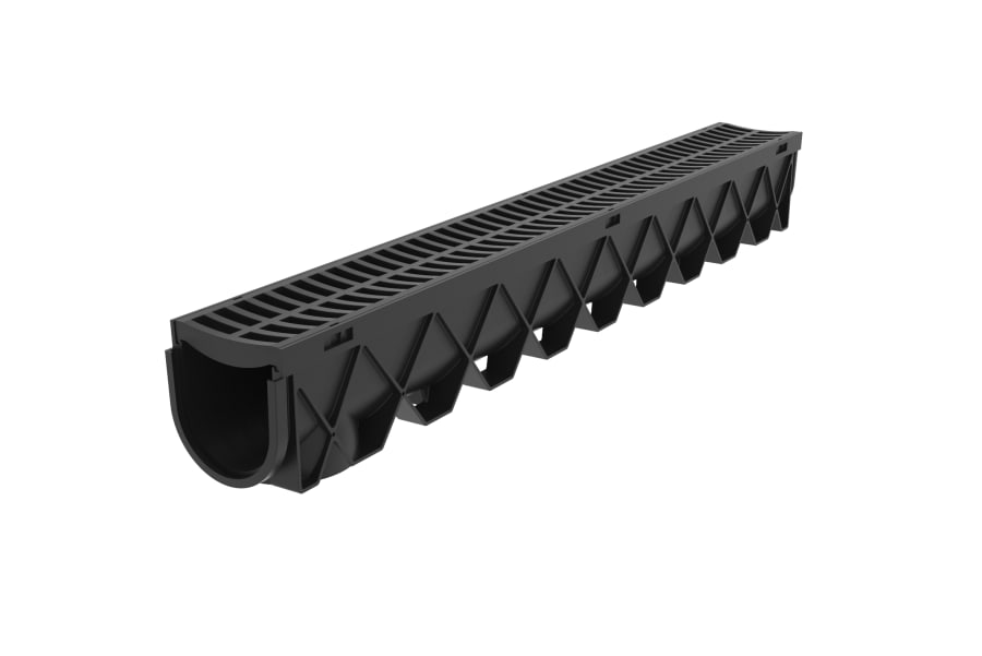 Storm Drain 3m Black Plastic Grate