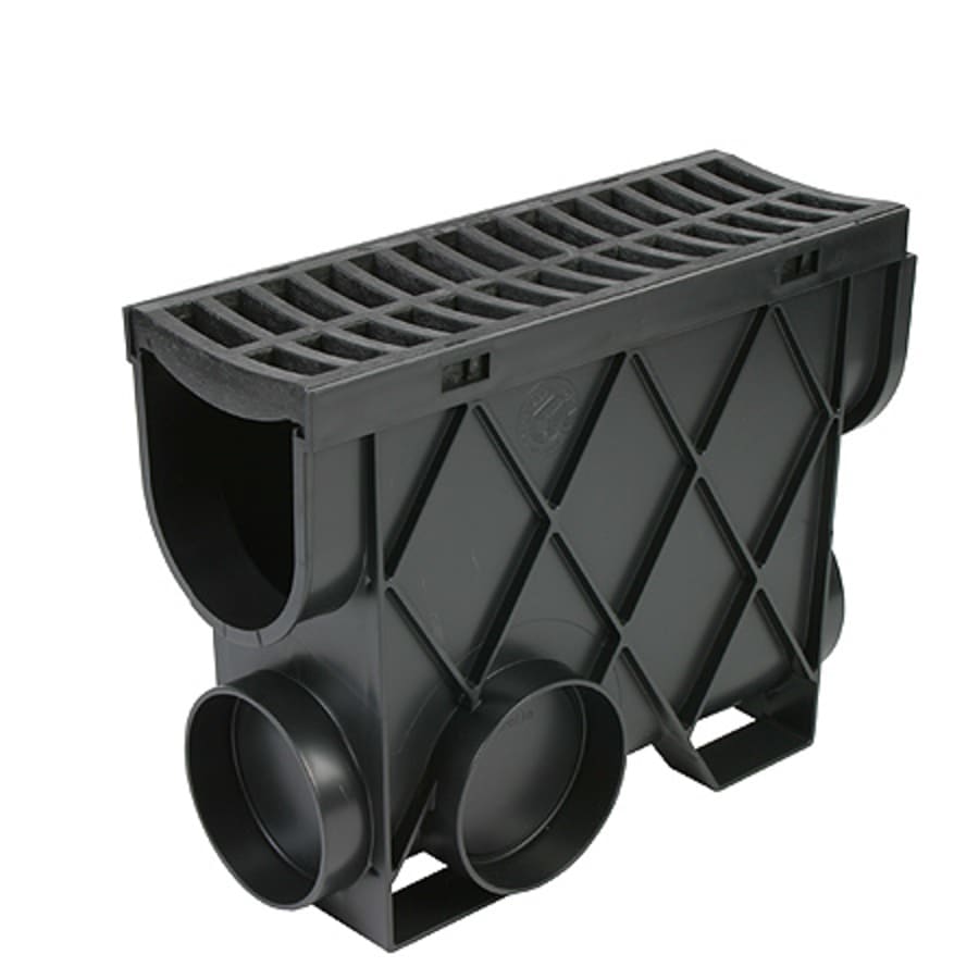 Storm Drain Slimline Pit Black Plastic Grate
