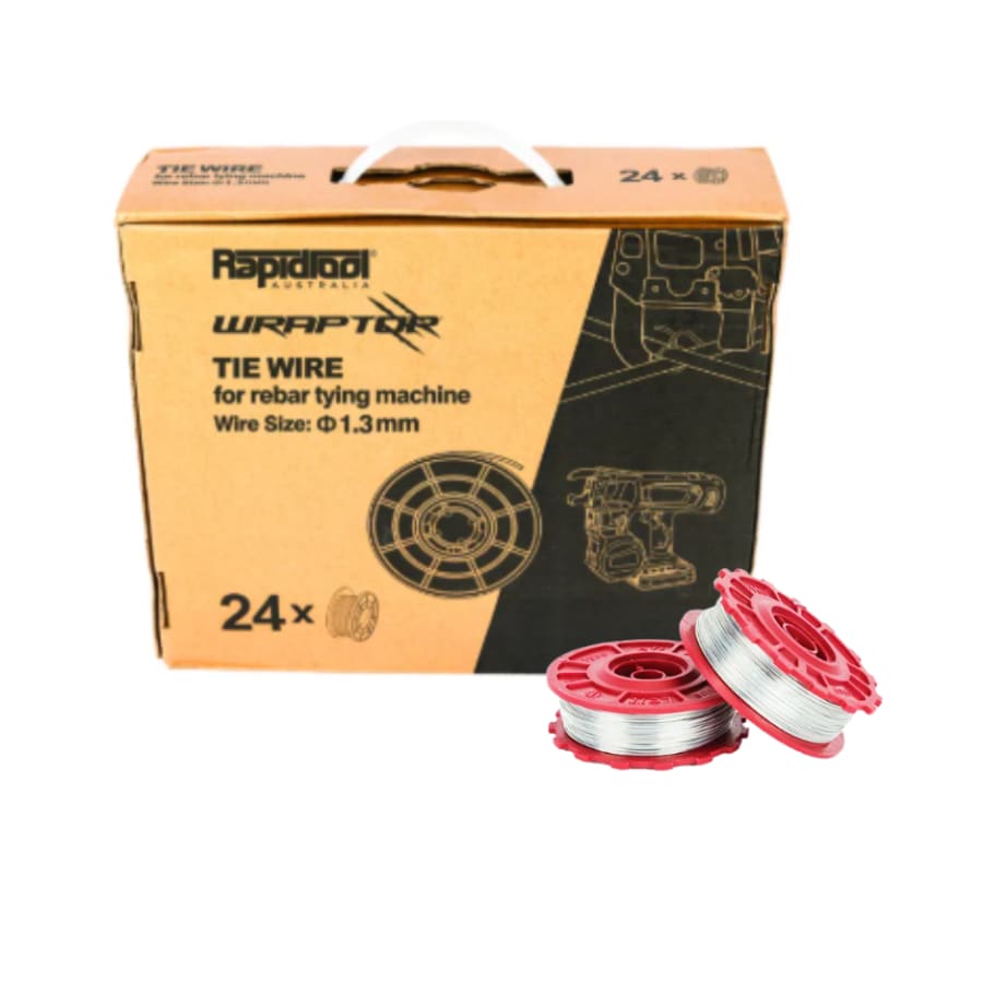 WRAPTOR 1.3mm Galvanised Tie Wire Carton - 24 Coils