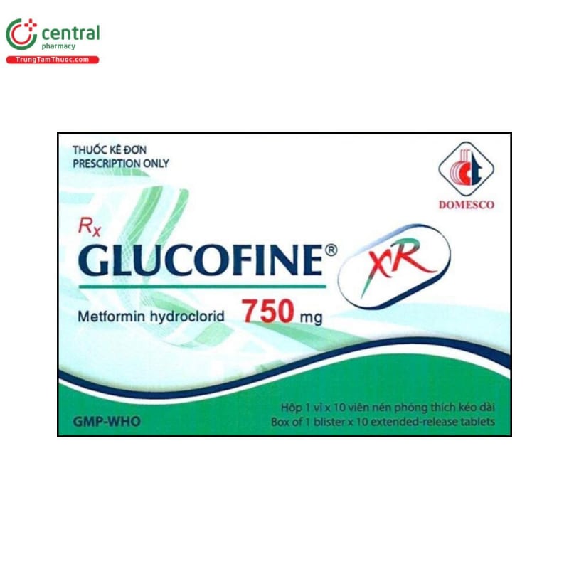 GLUCOFINE XR 750 mg 