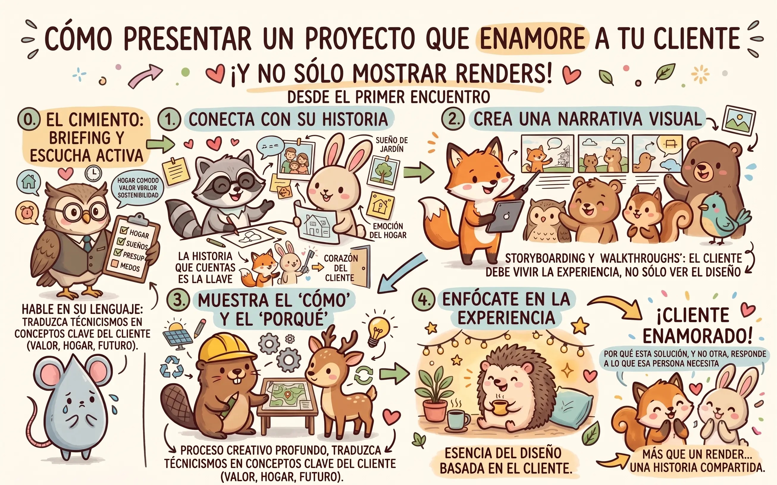 Cómo presentar un proyecto de arquitectura que enamore al cliente