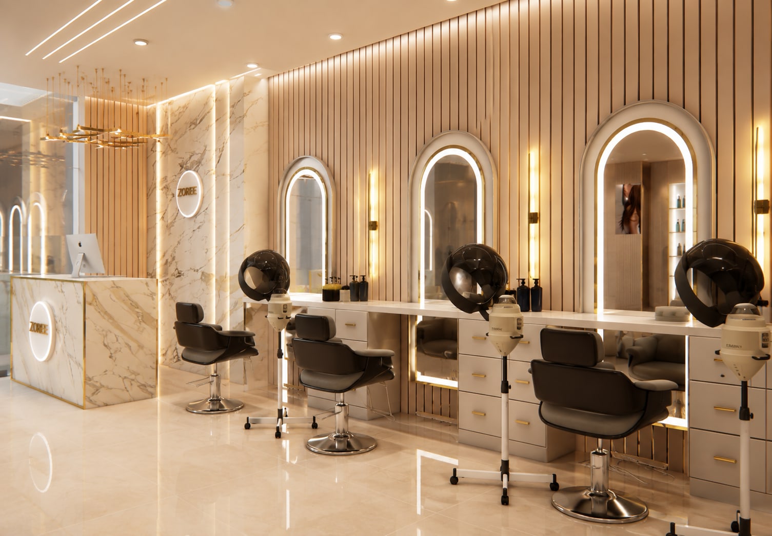 Zoree Salon, Baner interior design — Photo 5 by AMZ Interiors Pune