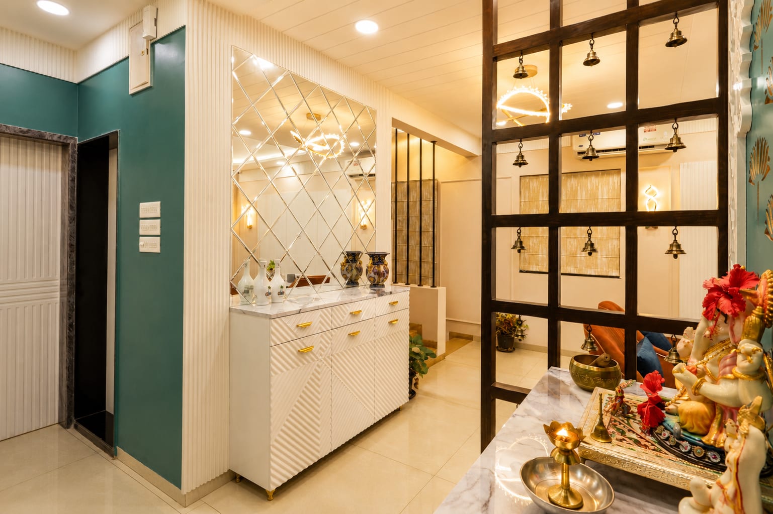 Traditional Indian Bungalow Interiors interior design — Photo 1 by AMZ Interiors Pune